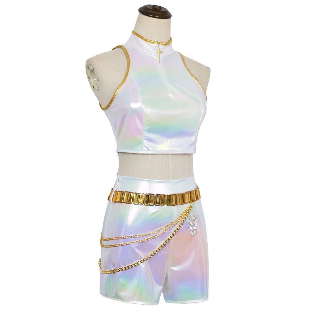 New Movie  Cosplay Costume Rumi Zoey Mira White Set Adults Kids Halloween Party Props Stage Show Accessories