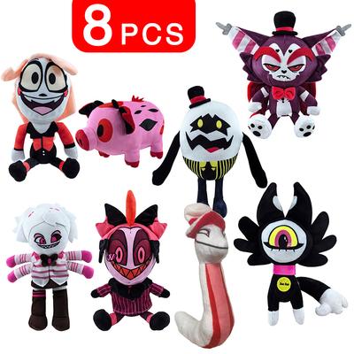 20-30CM Anime Helluva Plush Boss Doll Hazbin Moxxie Milie Loonie Cute Cartoon Doll Decoration Children Accessorie Bolster