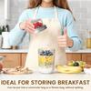 2/4 Pcs Breakfast Cup Salad Cups  Clear Glass Overnight Oats Jar with Lid and Dry and Wet Separation Yogurt Meal Prep Container