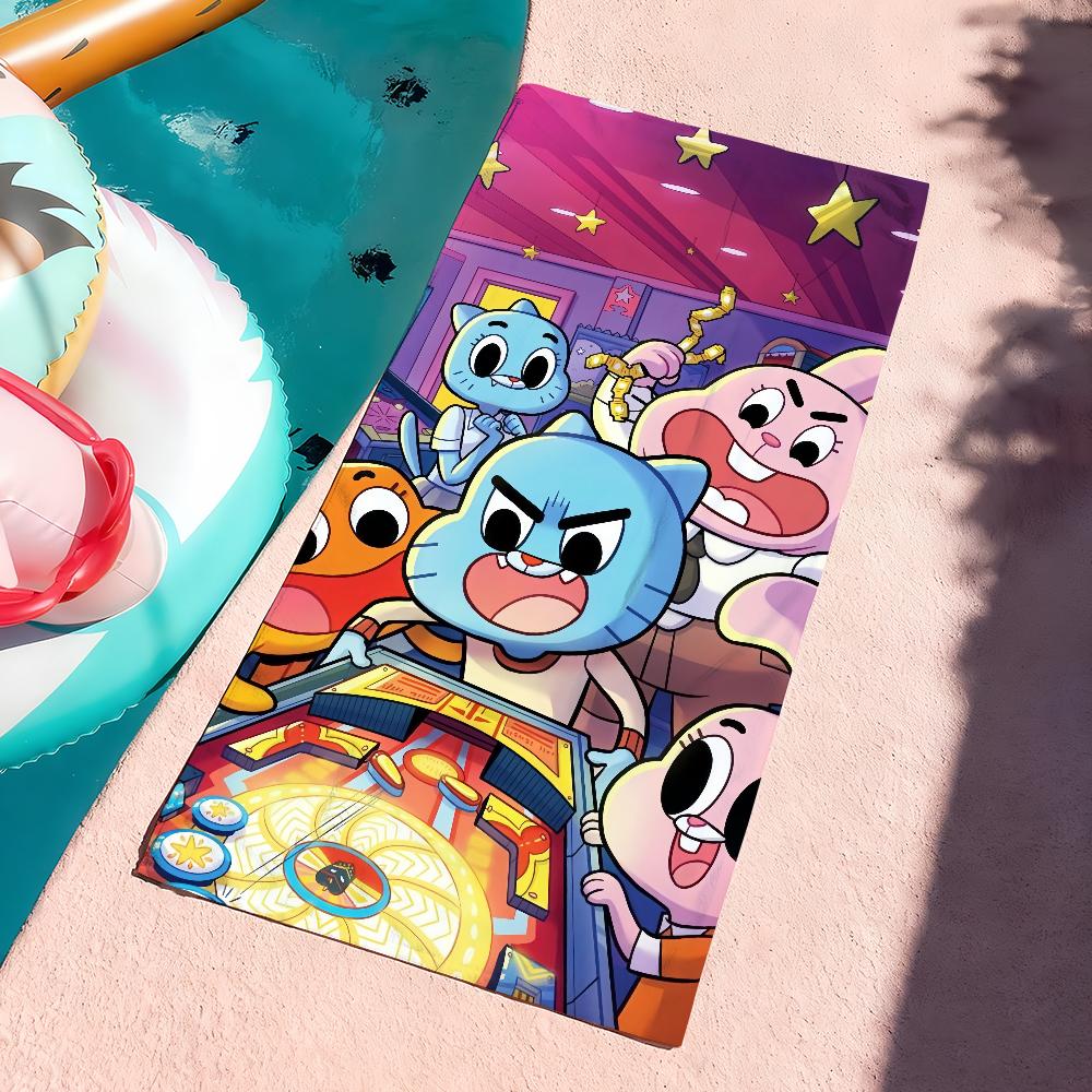 Cartone animato The Amazing W-World of G-Gumball Asciugamano Morbido Piscina Regalo Per Viaggio Palestra Doccia Campeggio Asciugatura Rapida Sportivo Grandi Asciugamani da Spiaggia