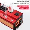 3000W/4000W/6000W High Power Portable Car Inverter Household Intelligent Display Power Inverter 12V/24V to 110V Voltage Converter With Light