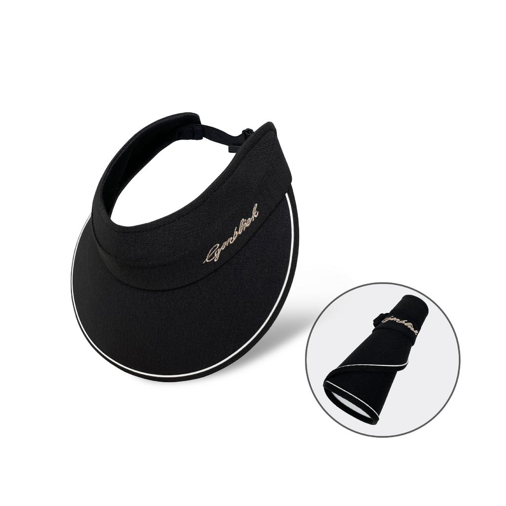 Spring and summer empty top sunscreen hat female embroidery letter curled edge fashion versatile tide outdoor cycling face cover sun hat