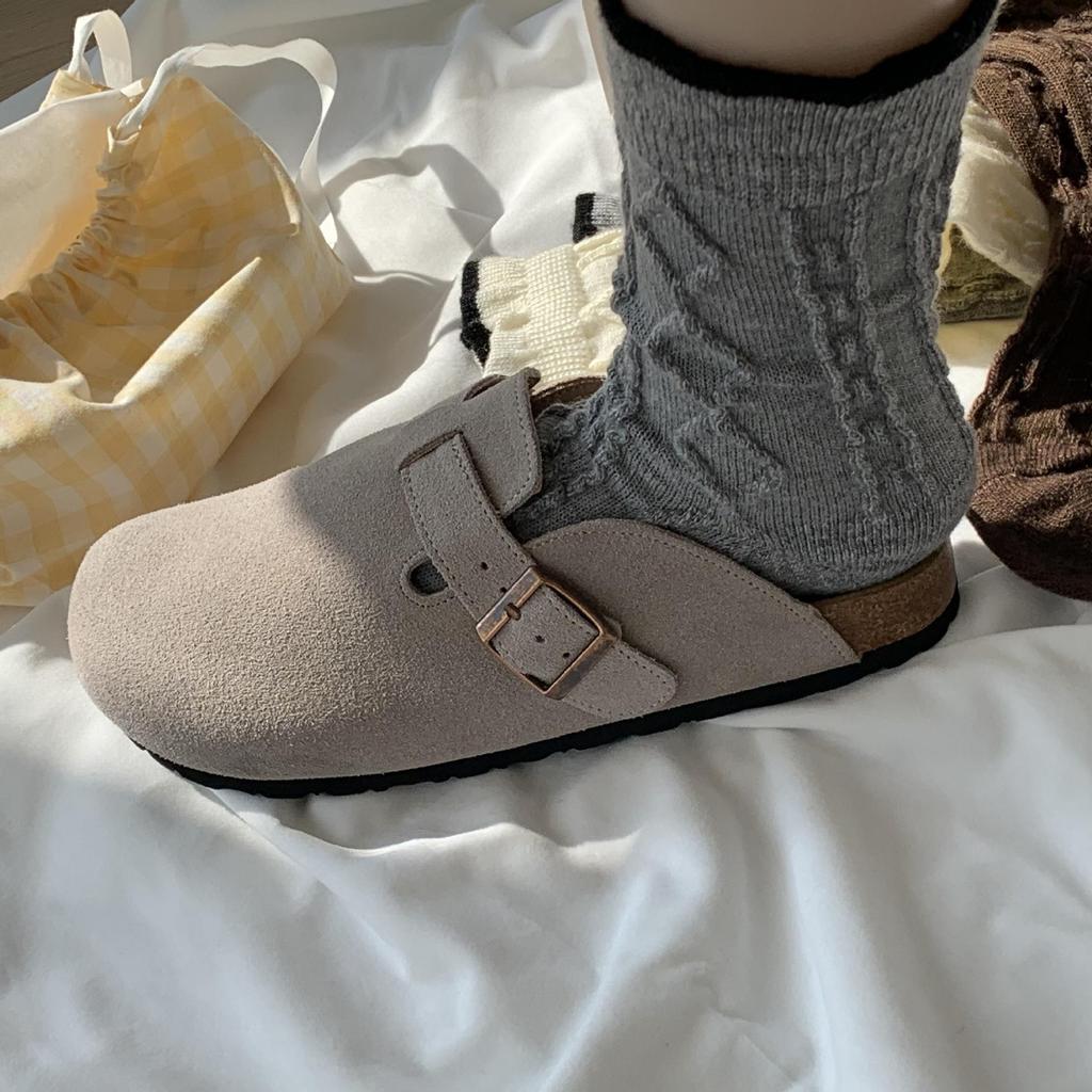 Color Block Cable Knit Wool Socks with Lace Ruffles & Diamond Pattern - Mid-Calf, Korean Autumn/Winter Style