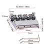 Silver Bass Bridge Metal Saddle Bridge Premium Bass Guitar Bridge  For Guitar Repair