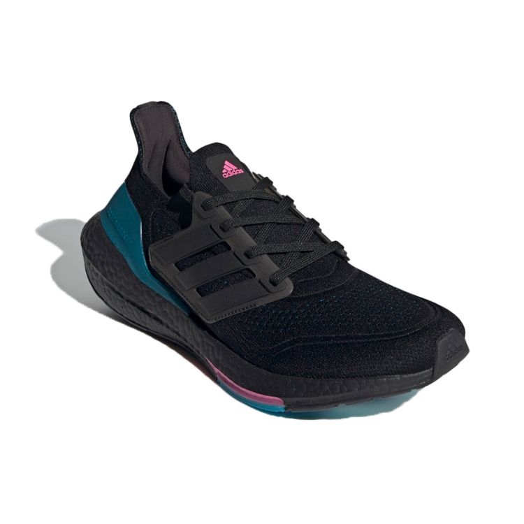 Adidas UltraBoost 21 Black Active Teal Unisex Sneakers Core-Black Carbon FZ1921