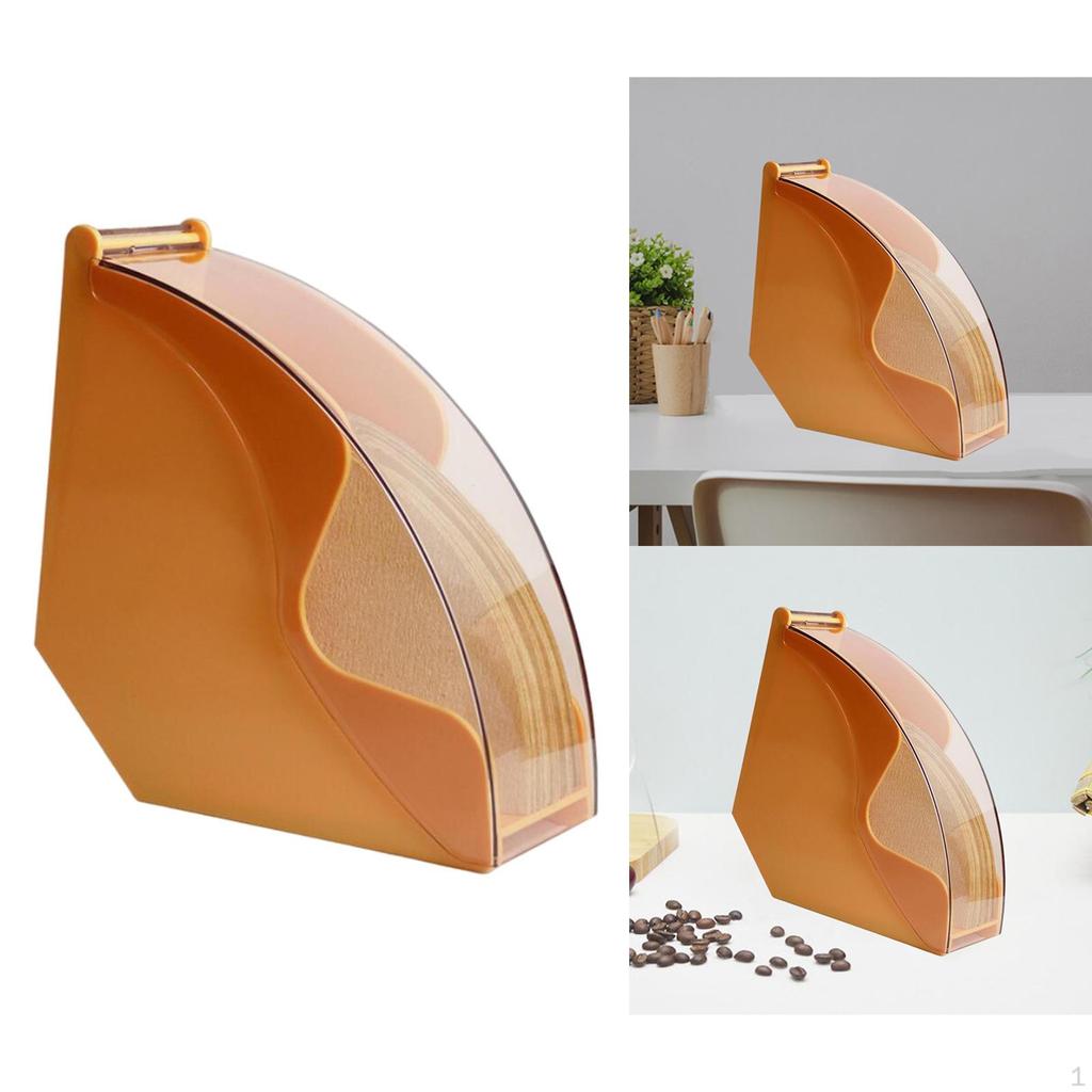 Coffee Filter Holder Multifunctional Cone Filters Napkins Dispenser Shelf Container for 100