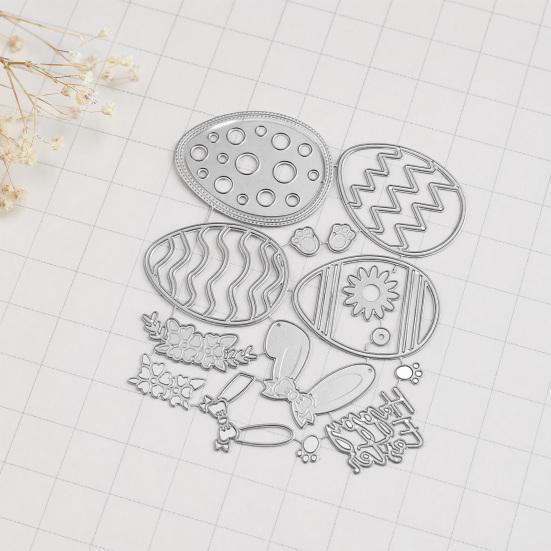 Easter Cutting Dies for Card Making, Easter Bunny Eggs Die Cuts, Spring Dies Stencils Embossing Template for Craft Scrapbooking DIY Photo Album