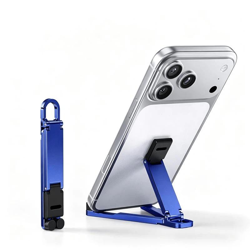 Mini Foldable Keychain Phone Stand Multi Angle Adjustable Hands Free Universal Holder for Phones Below 7 Inch Creative Small Gifts