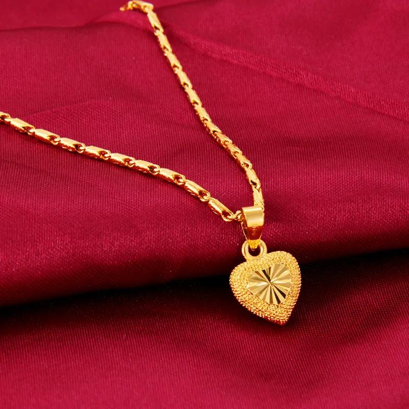Heart Pikun Flower 24K Gold Plated Earrings or Necklace Pendant Jewelry Women Gifts for Her