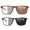 New Intelligent Photochromic Reading Glasses Ultra-light TR90 Full-frame Presbyopia Glasses Anti-blue Light Far Sight Glasses