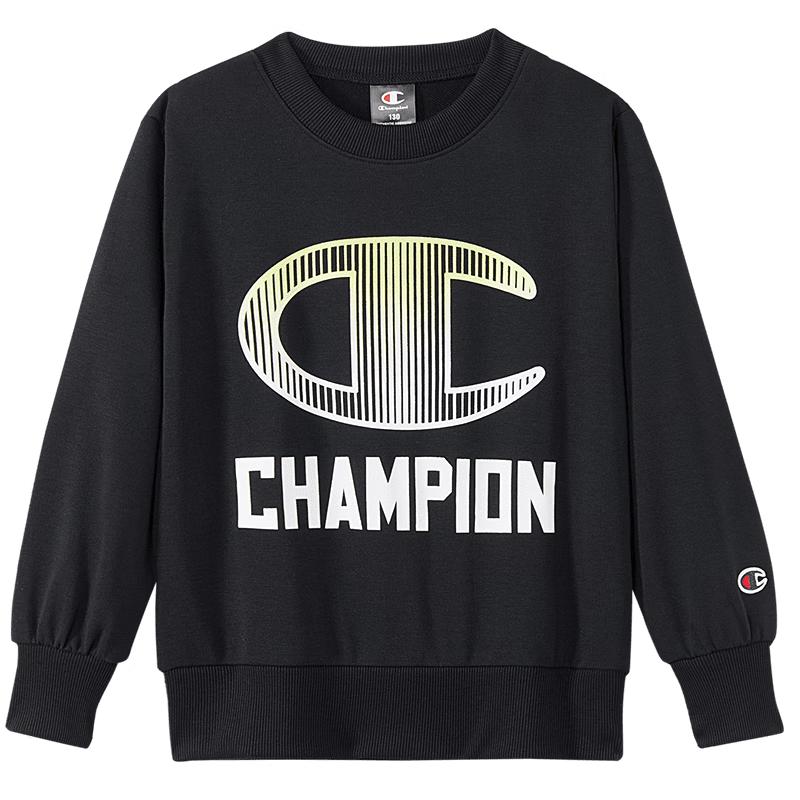 Champion Boys 2025 Autumn Logo Crewneck Sweatshirt 130