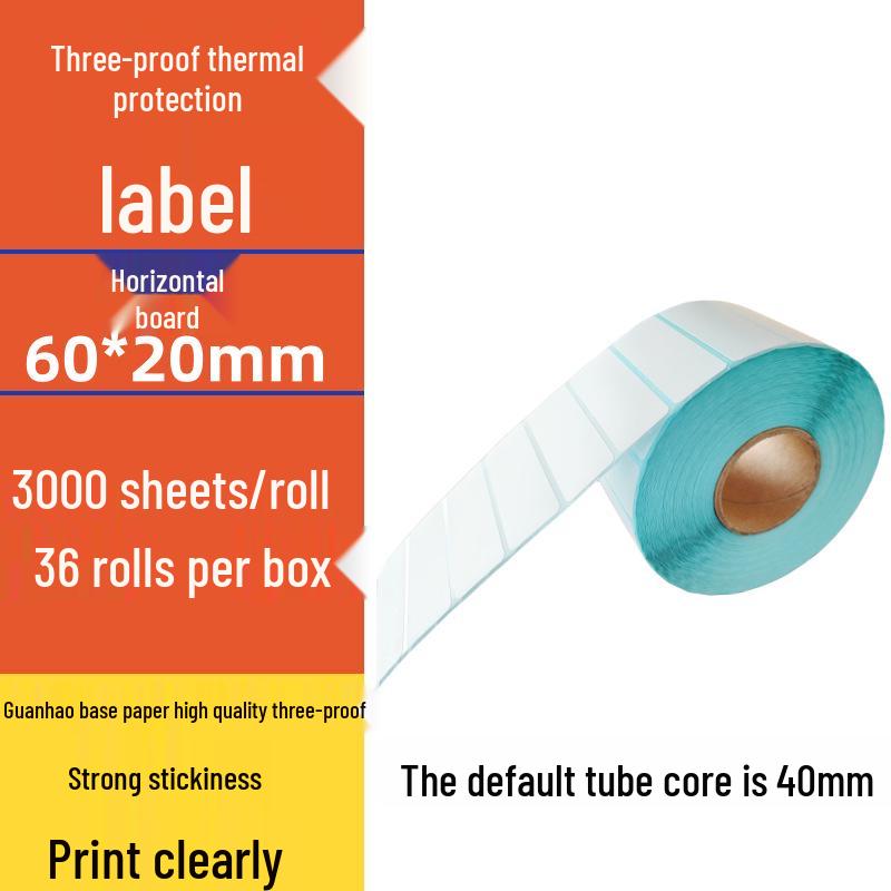Spot Three-Proof Self-Adhesive Thermal Label Paper for Barcode Printing (100x100mm)