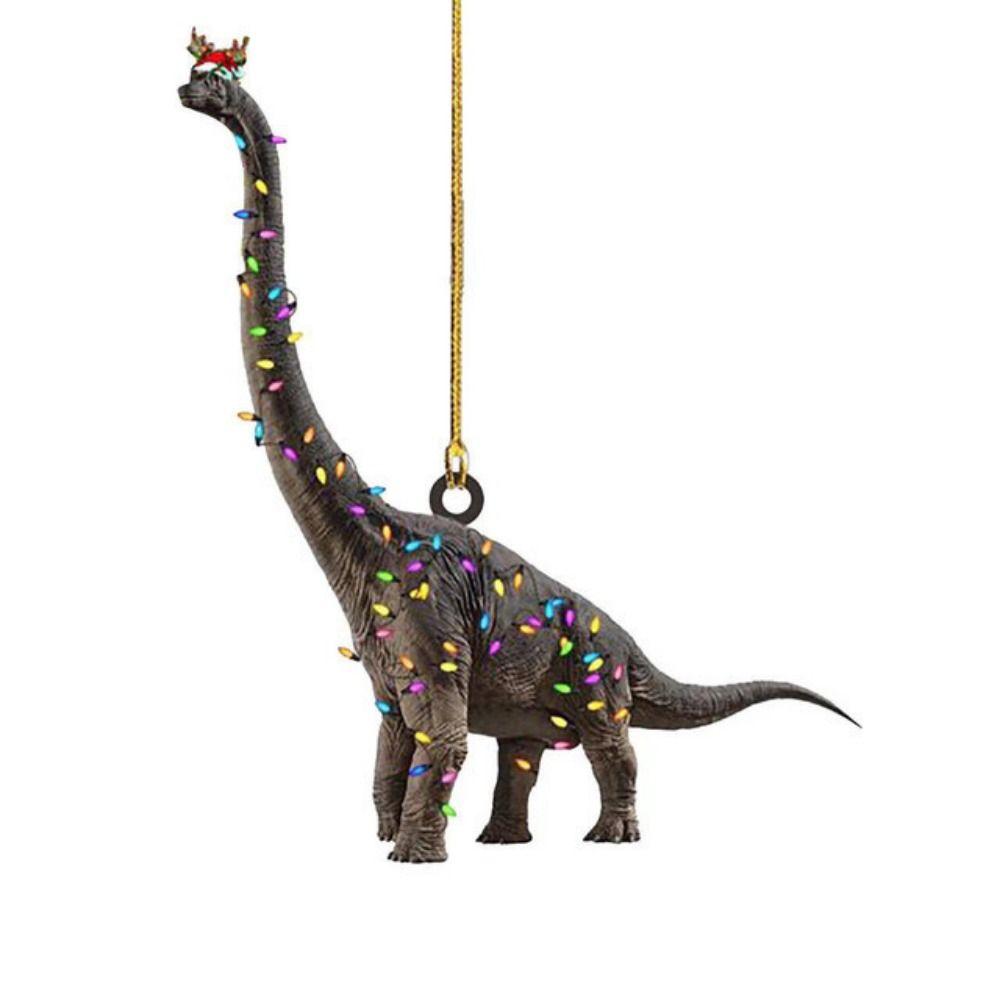 Acrylic Christmas Tree Dinosaur Pendant Decorative Acrylic Christmas Tree Decoration  New Year