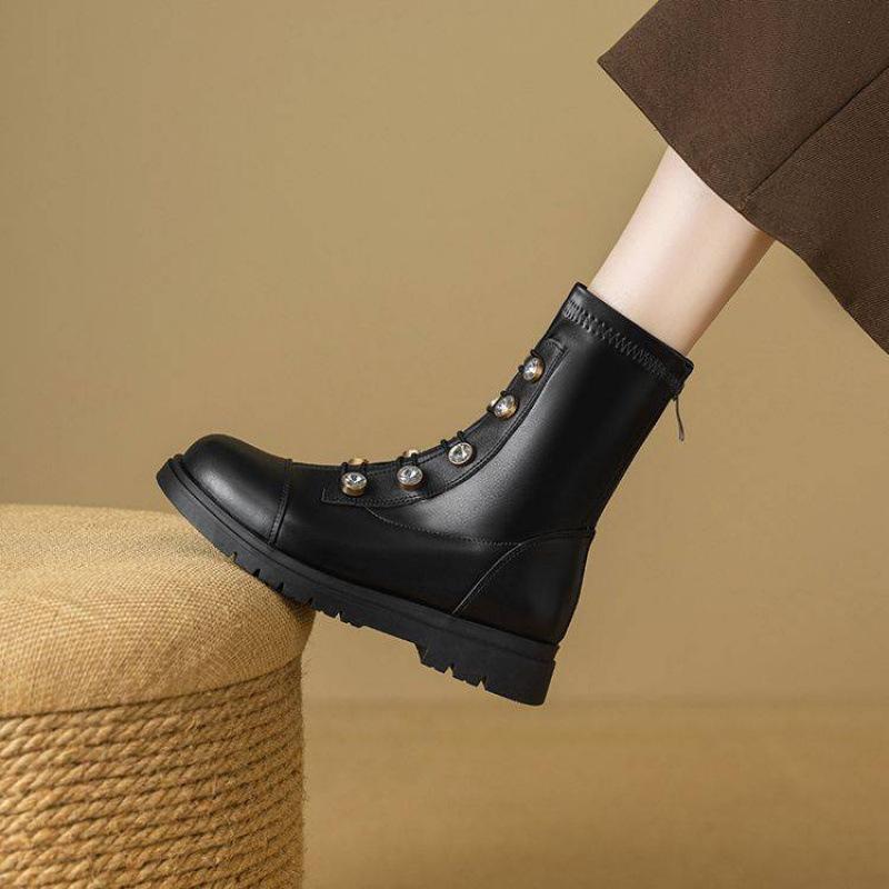 

Осенне-зимние детские кожаные ботинки резиновая мягкая подошва удобная обувь для детей старшего возраста молния показ мод женские ботинки студенческие ботинки для девочек 39 (inner length 24.5cm)