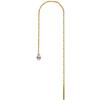 Gold Earring With White Zircon - Ku-001