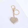Sparkling Heart Keychain With Rhinestones Accent Zinc Alloy Design Bag Hanging Decoration For Women Gift Giving