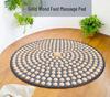 Acupressure Foot Mat: Solid Wood Traditional Chinese Medicine Floor Mat for Unblocking Meridians and Indoor Massage.