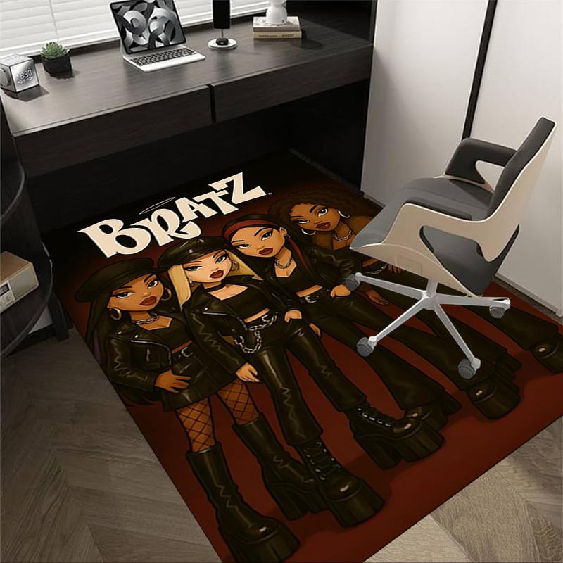 1pc Bratz Fashion Carpet Anti Slip Polyester Floor Mat for office,Bedroom