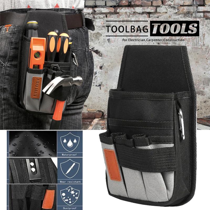 New Tool Bag Tool Belt Pouches for Men's Pocket Tool Pouch, Mini Tool Organizer Pouch, Durable for Electrician Carpenter Bag