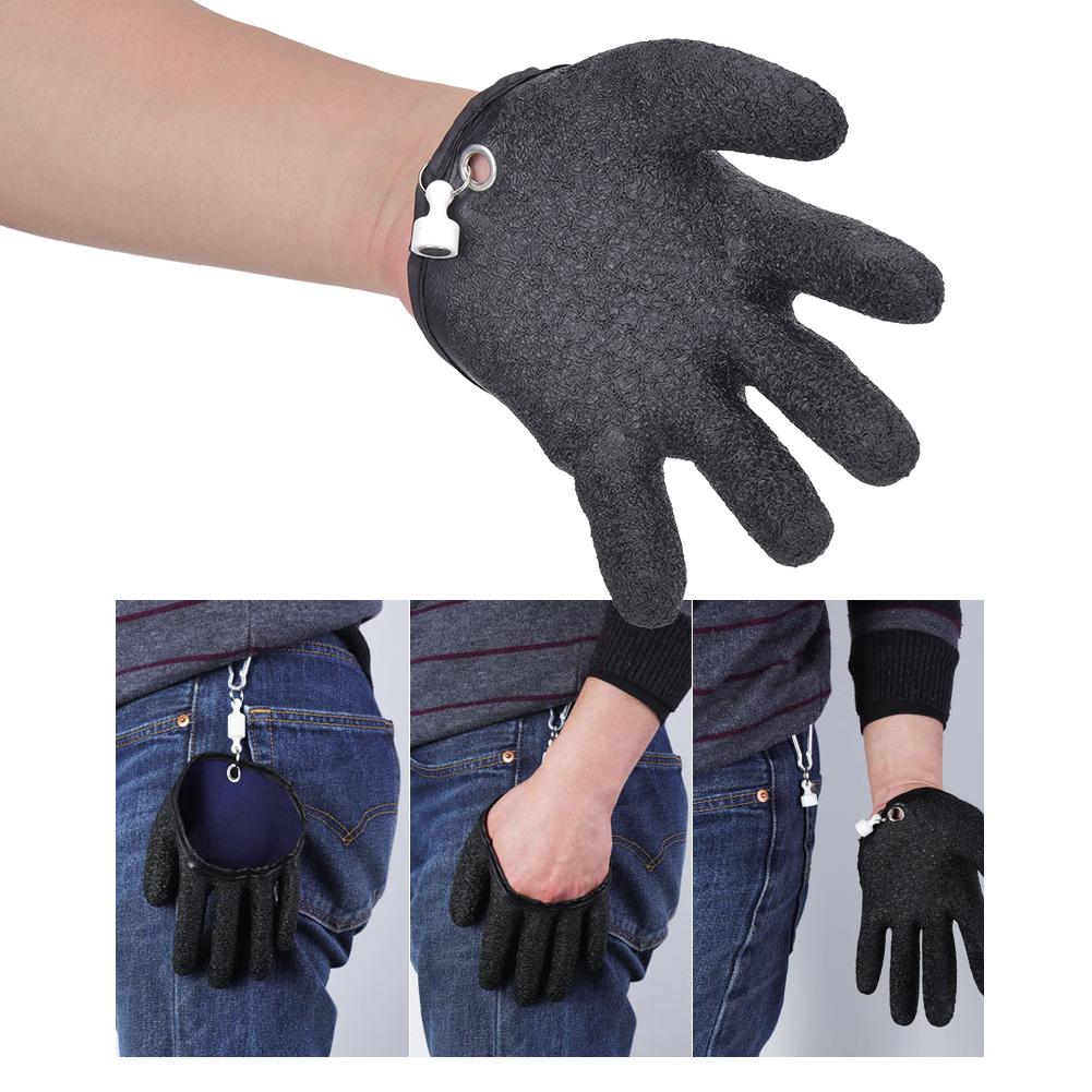 Fish Catching Gloves Waterproof Quick Drying Non Slip Latex Stab Proof Gloves(Left Handed Fish Catching Gloves )