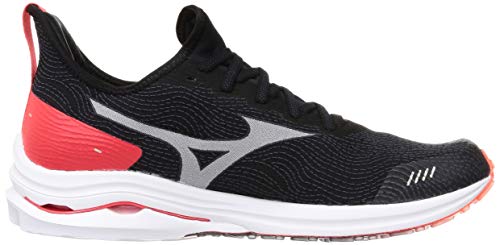 Mizuno Wave Rider NEO Men's Running Shoes, Black and Red, Size 25.0 cm, 2E
