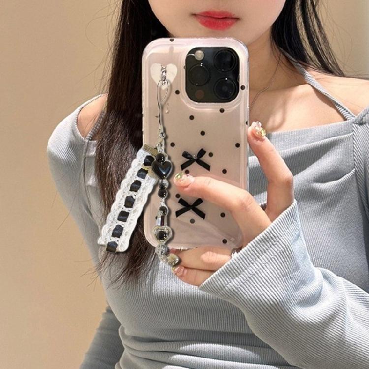 Handcrafted Phone Pendants Sweet Phone Charm Stylish Beads Phone Chain for Phone