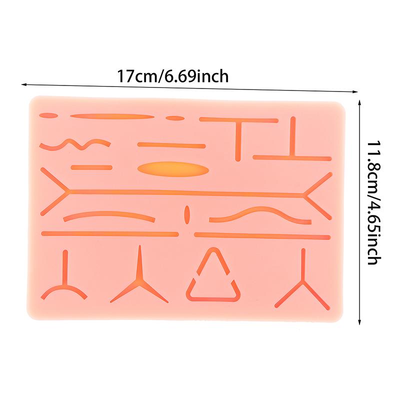 1PC Silicone Skin Pad Suture Training Kit Surgical Wound For Surgeon Medical Practice Training Traumatic Suture Practice SkinUse