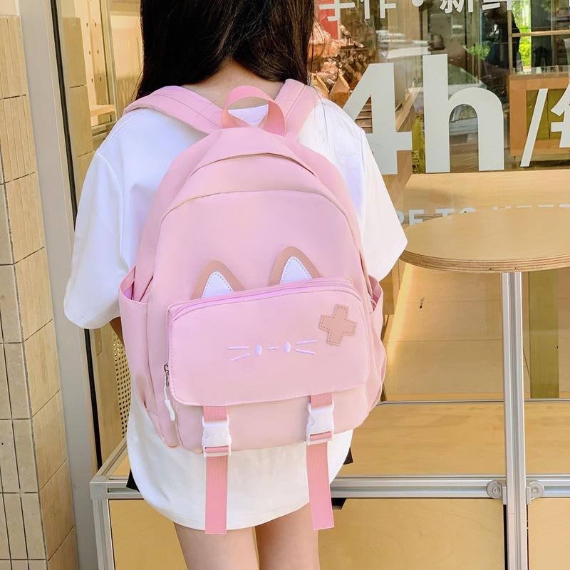 Schultasche1011 neuer Schulstil niedliche Katzen-Modellierungstasche Schüler-Schultasche Mädchen weicher Mädchen-Reise-kleiner Rucksack Rucksack