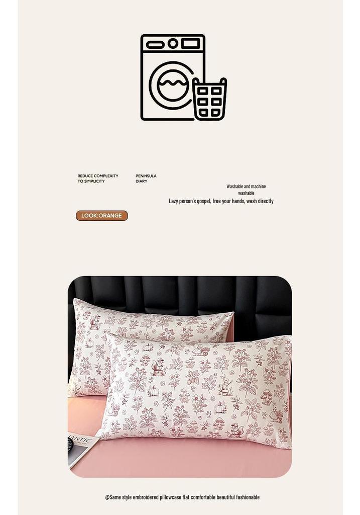 2026 A-Class All Cotton Long-Staple Digital Print Four-Piece Set, No Shedding, Pure Cotton Student Three-Piece Set