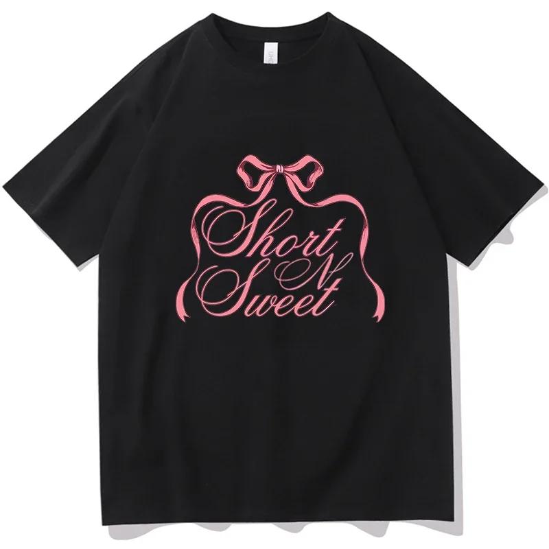 Sabrina Carpenter Short N' Sweet Album Tour Tshirt Crewneck Short Sleeve Tees Women Men Streetwear New Fashion Fans Soft Clothes