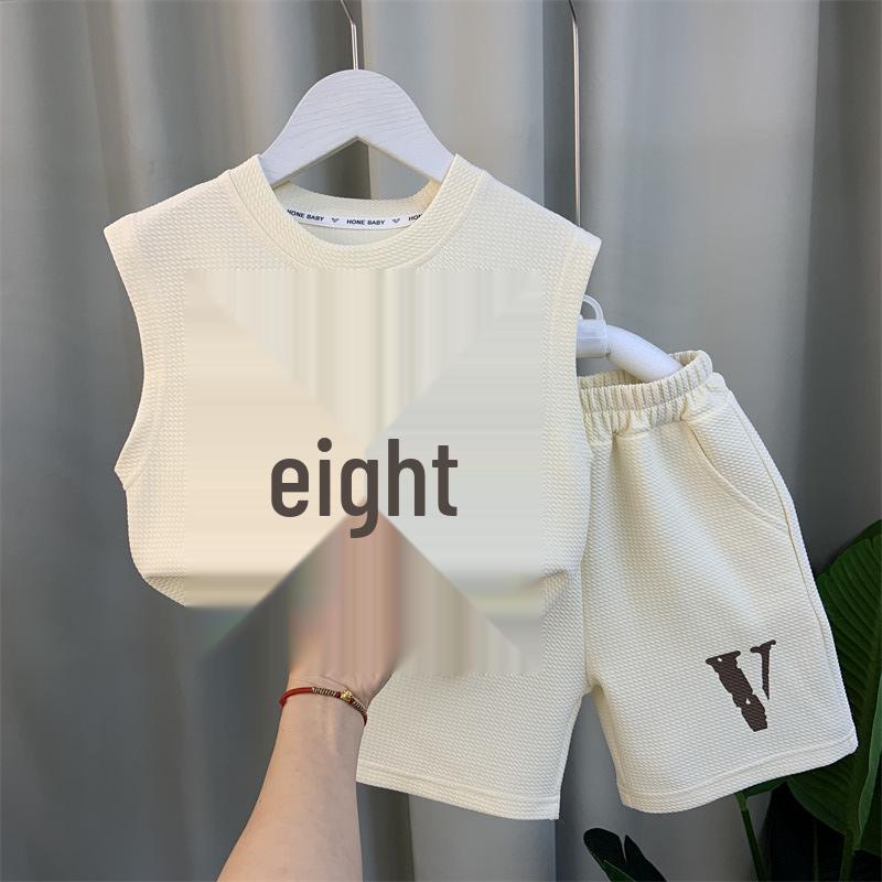 

Summer Sleeveless Sports Vest Set for Boys - New Trendy Bad Boy Two-Piece Outfit 100 cm