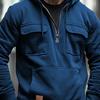 Men's Vintage Distressed Solid Color Hoodie - Autumn/Winter Youth Long Sleeve Sweatshirt