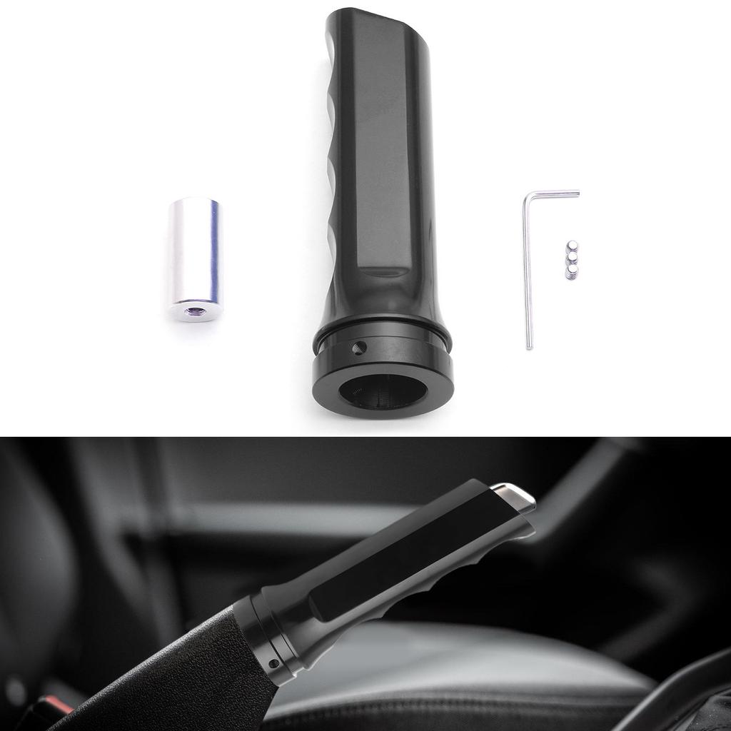 Easy to Install Handbrake Cover Aluminum Ergonomic Brake Handle Cover Simple to Operate for Enhances Driving Pleasure