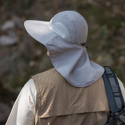 Summer Large Brim Fisherman Caps for Men Women Outdoor Mountaineering Cycling Sunscreen Hats Face Neck Protection Shawl Hats