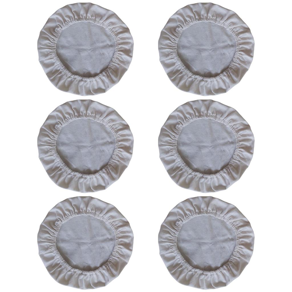 Packung mit 6 dehnbaren Lebensmittelabdeckungen aus Bio-Baumwolle, ungebleicht, wiederverwendbares Tuch, perfekt für kleine bis mittelgroße Schüsseln