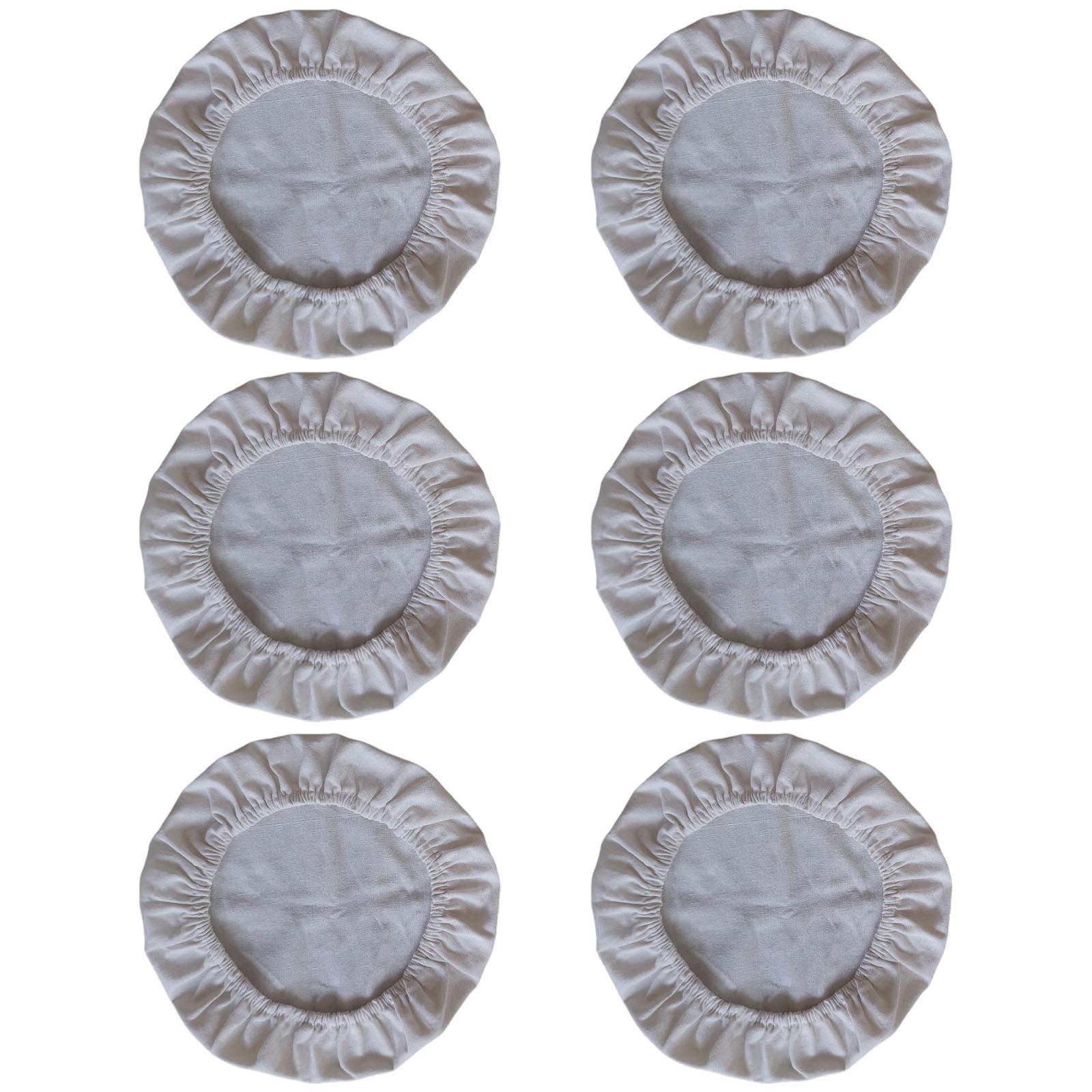 

Набор из 6 эластичных чехлов для мисок из органического хлопка, неотбеленная многоразовая ткань, идеально подходит для мисок малого и среднего размера 25