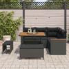 Garden Sofa Set 8 pcs Black Poly Rattan