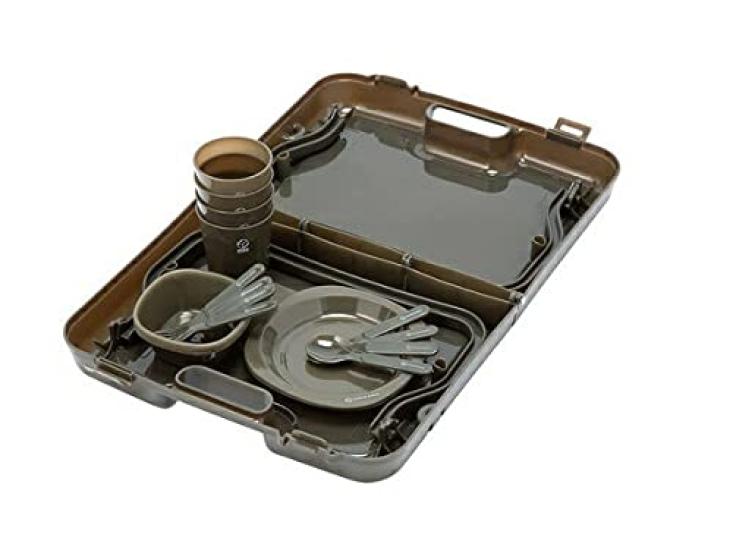 

Whole Earth Outdoor Camping Cutlery Set Tableware FUN FUN TABLE SET WE2KDJ17 Olive