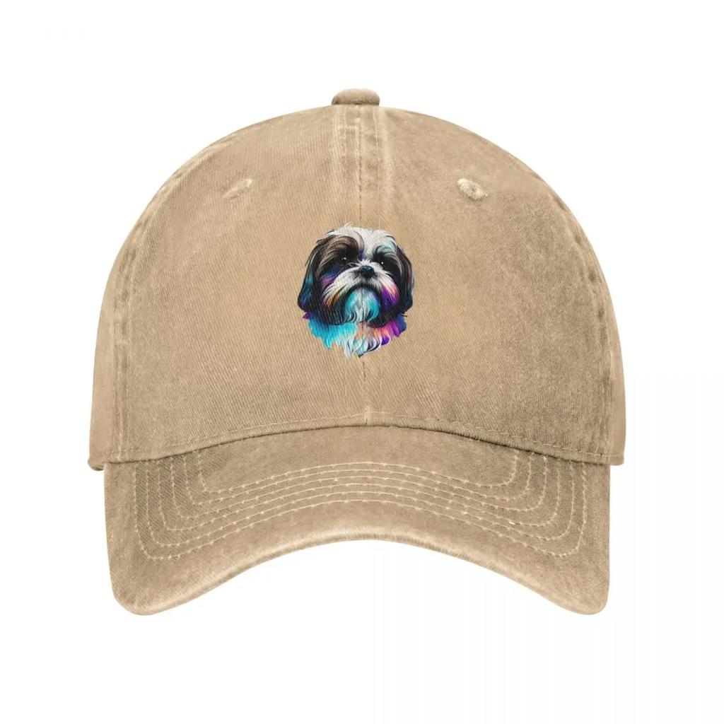 Shih Tzu pop art Baseball Cap Rave Funny hats Beach Bag party Hat Golf Wear Unisex Womens
