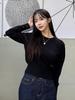 XOX (Women) Essential Round Crop Knit [Black]