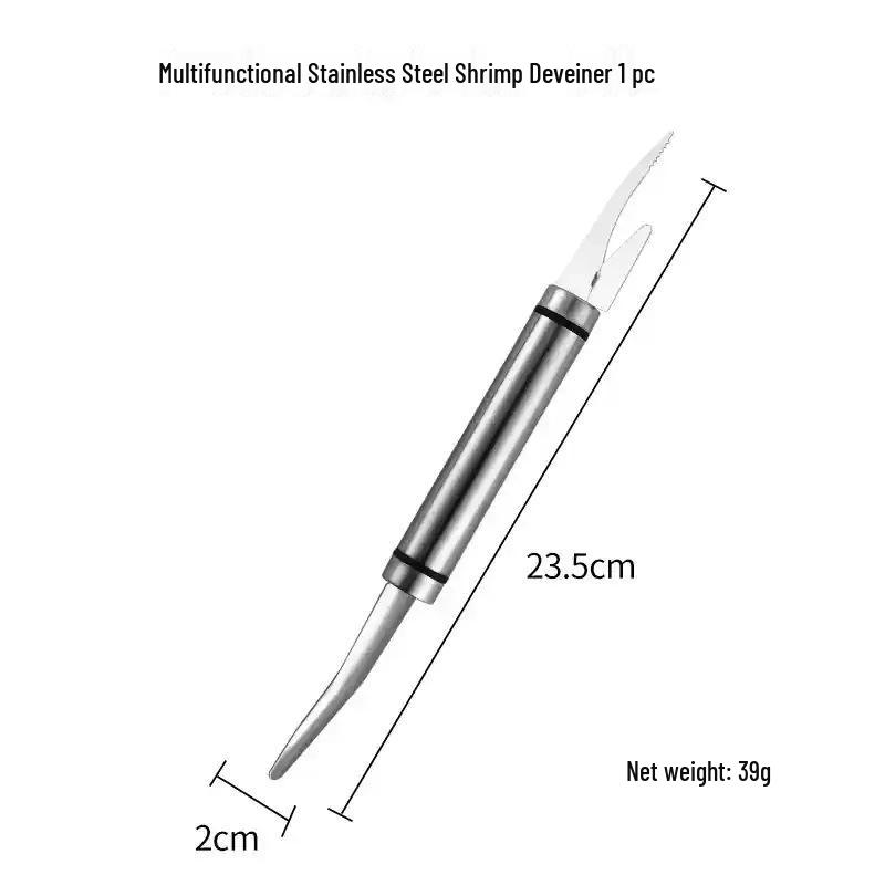 

Многофункциональная креветкочистка и инструмент для удаления кишок из нержавеющей стали