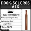 95° CNC Tool Holder with Small Head, Inner Hole D06-SCLCR06A16, Large Diameter Spring Steel Shank, Shockproof Boring.
