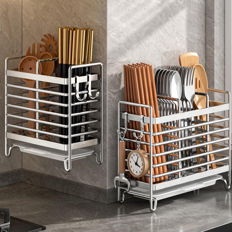 Wall-Mounted Stainless Steel Chopstick Holder F9