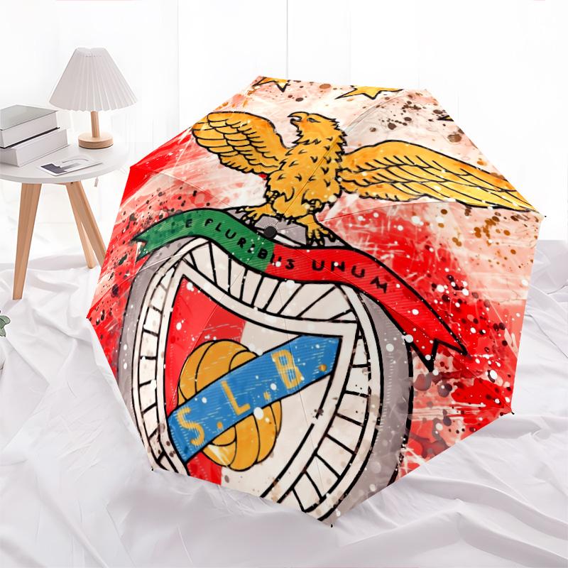 Benfica Football Club  pattern, automatic folding umbrella, portable and foldable design, 8 ribs, a Christmas or birthday gift.