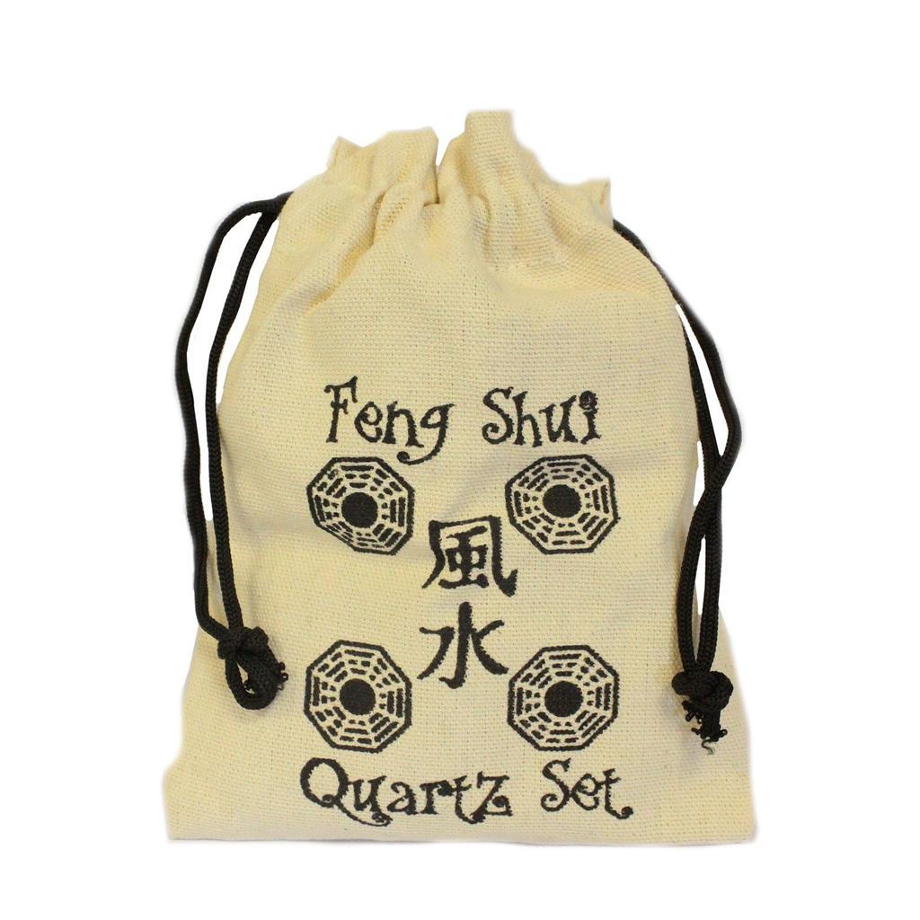 Quarz Kristall Set 4-teilig Feng Shui Symbole