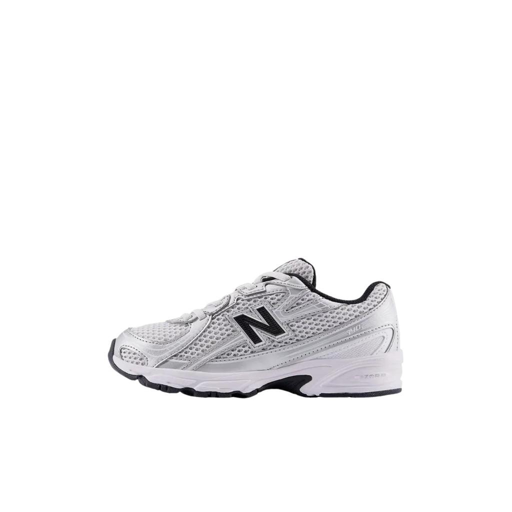 New Balance 740 Bungee Lace Little Kid Silver Metallic Black Kids Sneakers Grey PZ740NW