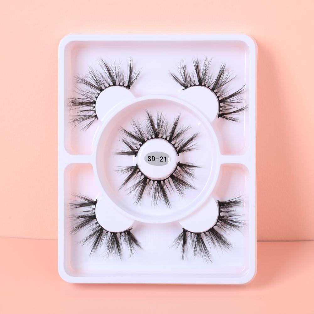 

Tools Wispies Fluffy Fake Lashes Handmade False Eyelashes 3D Faux Mink Multilayer Natural Long