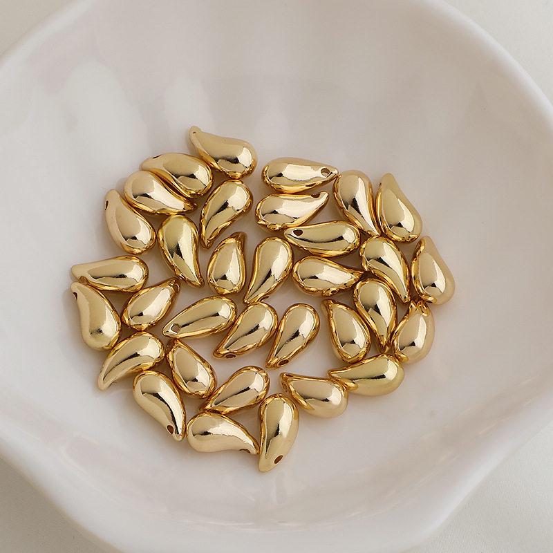 Позолоченный 14K стойкий к выцветанию 3D кулон в виде капли воды и сердца, а также бусина-разделитель для самостоятельного изготовления серег и ожерелий