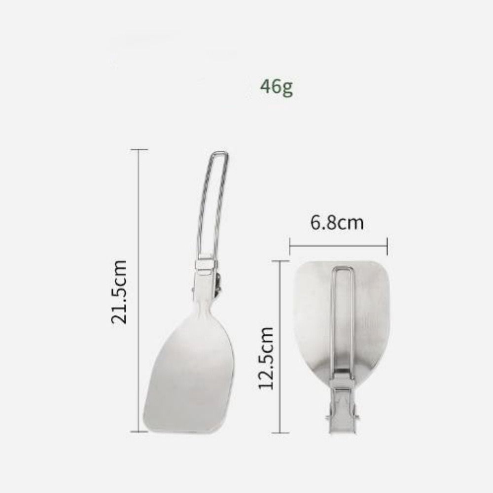 304 Stainless Steel Camping Stir Fry Shovel Pot Lightweight Portable Long Handle Kitchenware 6 Styles Shovel Soup Spoon Set