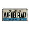 Nummernschild Chile Argentinien Ecuador Kolumbien Wahrzeichen Metallschild Stadtstaat Dekoratives Autoschild Garage Club Bar Wanddekoration